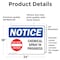 Signmission Chemical Spray In Progress Sign, Vinyl Decal, 24in W x 18in L, 2PK OS-2PACK-NS-D-1824-L-10567 - alternate 4